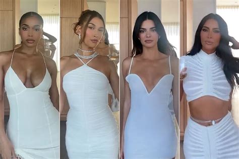 Kim Kardashian And Sister Kendall Jenner Sizzle In White Ensembles As