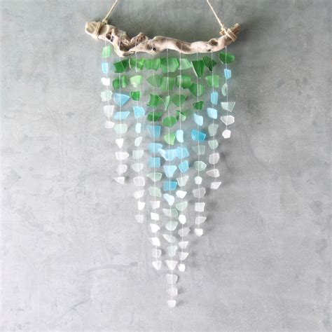 Sea Glass And Driftwood Wall Hanging By Therubbishrevival On Etsy Sea Glass Art Sea Glass