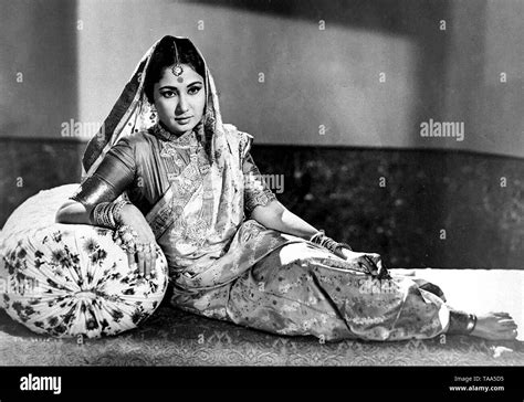 Indian Bollywood Film Actress Meena Kumari India Asia 1962 Stock