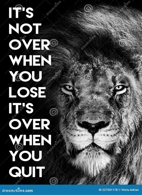 Inspirational Motivational Quote It`s Not Over When You Lose It`s
