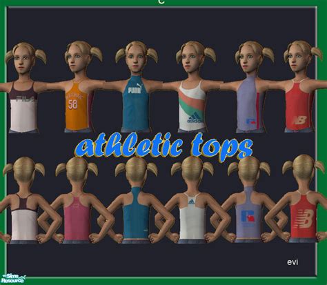 The Sims Resource Athletic Tops