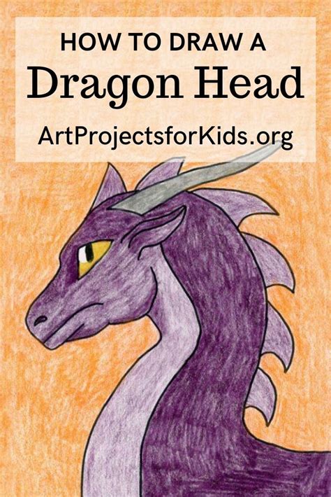Easy How To Draw A Dragon Head Tutorial And Dragon Head Coloring Page
