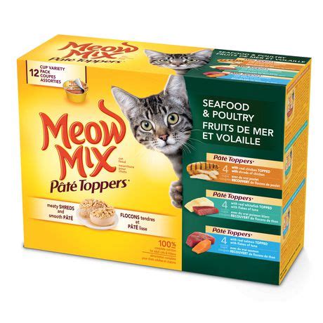 The two lots of food were sold at walmart stores in illinois, missouri, nebraska, new mexico, oklahoma, utah, wisconsin, and wyoming. Meow Mix Pate Toppers Poultry and Sea Food Variety Pack ...