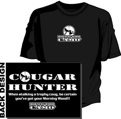 Xxl Cougar Hunter T Shirt Morning Wood Camo Milf Gilf Ebay