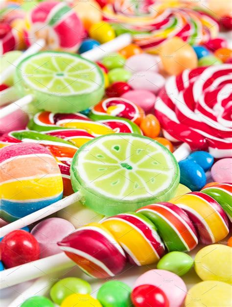Colorful Lollipops And Candies By Nataliia Pyzhova On Creativemarket