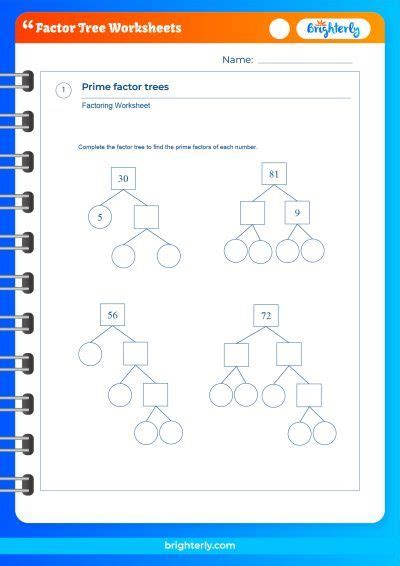 Free Printable Factor Tree Worksheets Pdfs