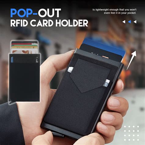 Automatic Pop Up Aluminum Rfid Credit Card Holder