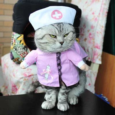 Funny Cat Clothes Costume Sex Nurse Policeman Suit Clothing For Cat