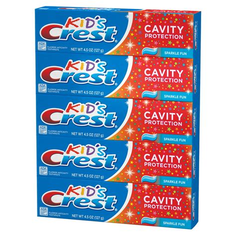 Crest Kids Cavity Protection Sparkle Fun Flavor Toothpaste 5 Count 45