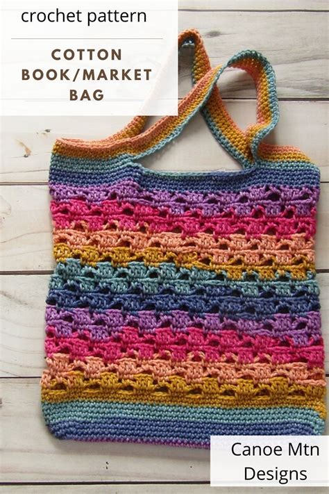 Crochet Bookmarket Bag Pattern Market Bag Pattern Crochet Etsy