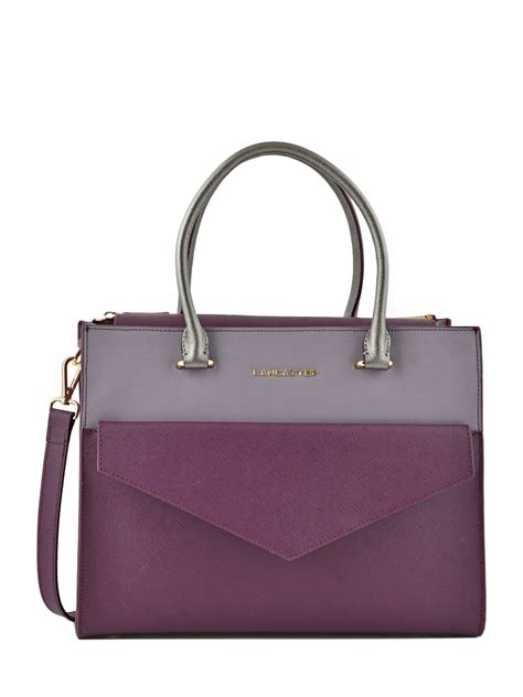 Brun sac à main sac à main vintage perles tissu pieds en laiton de poignée sur le dessus un dégagement du fashionpuss. Sac Lancaster Signature Signature sur edisac.be