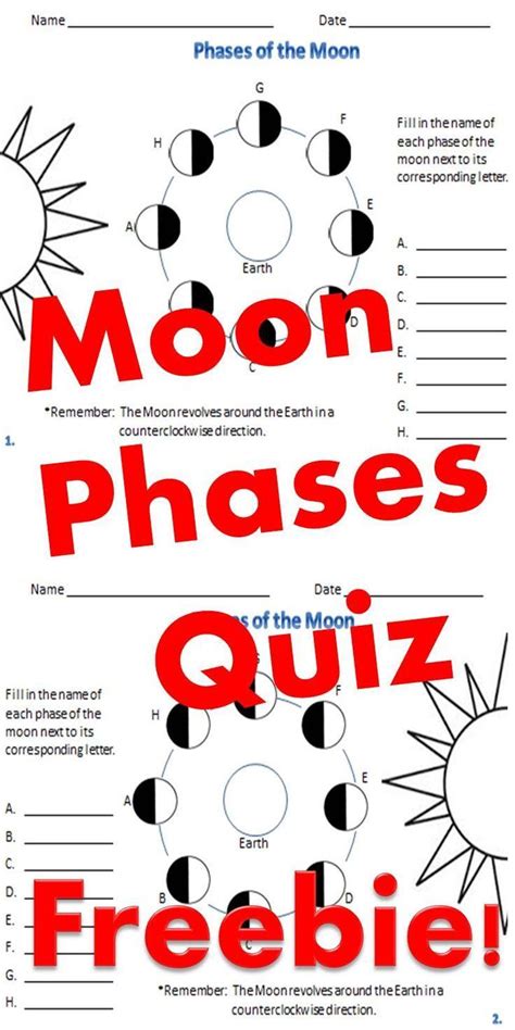 Moon Phases Worksheet 5th Grade Elementary Science Science Lessons
