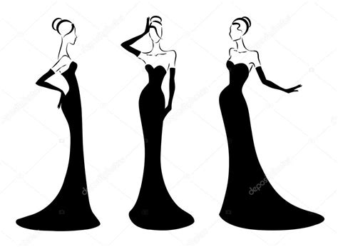 elegant black dresses silhouettes dresses images 2022