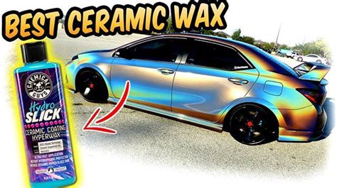 The Best Ceramic Wax For Cars Is In Front Of A Blue Car With Gold And
