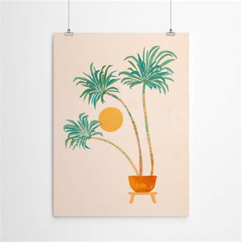 Socal Palms2 V2b By Modern Tropical Canvasposter Wall Art Decor