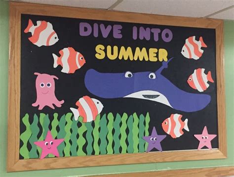Dive Into Summer Bulletin Board Summer Bulletin Boards Preschool