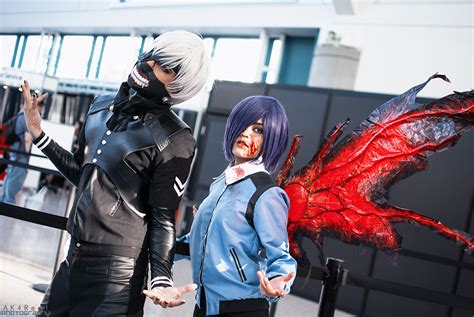 [cosplay] kaneki and touka from tokyo ghoul r anime