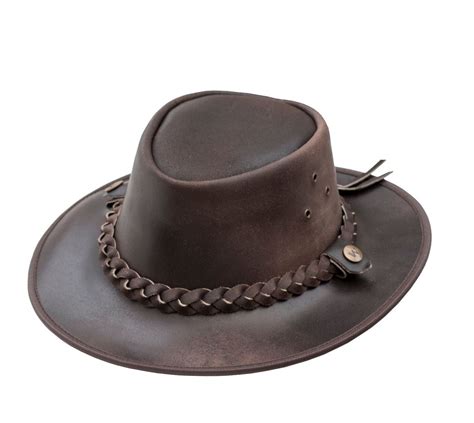 Sale Price Leather Hat By Wombat Outback Soft Brown Autralian Bush Hat