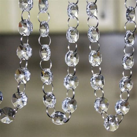10 Ft Glass Crystal Garland Diamond Clear Chandelier Hanging Crystal