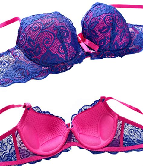 Buy Woman Pushup Padded Lace Bra Thong Style Panty Lingerie Set Online ₹1200 From Shopclues
