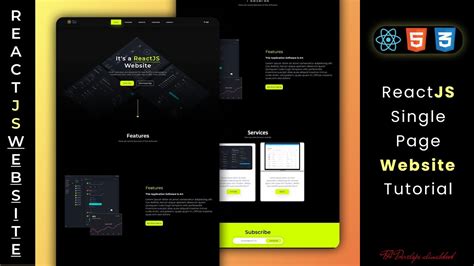 How To Create React Responsive One Page Website App Youtube