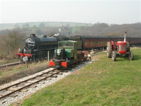 Steam Train Passing The Castleton Light Railway Narrow Gauge Railway