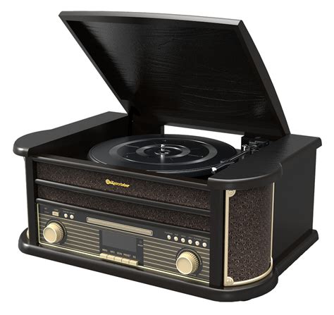 Roadstar Hif 1898 Dbt Black Holz Retro Radio Plattenspieler Bluetooth