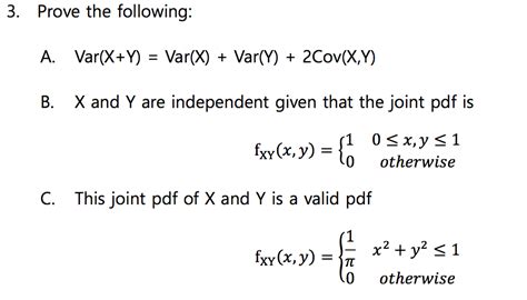 Solved Prove The Following A Varxy Varx Vary