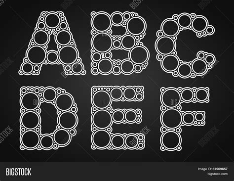 Font Design Made Circles Letters Vector And Photo Bigstock