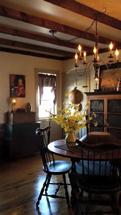 Mindful grey traditional exterior photos. Primitive Dining Room | Primitive dining rooms, Colonial ...