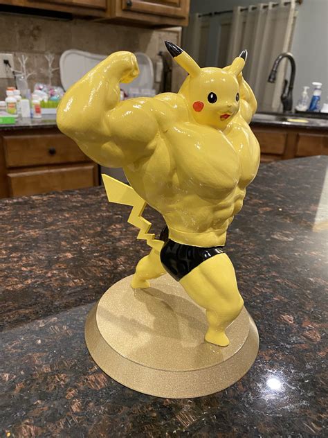 3d Printable Ultra Swole Pikachu By Chan Yen Yee