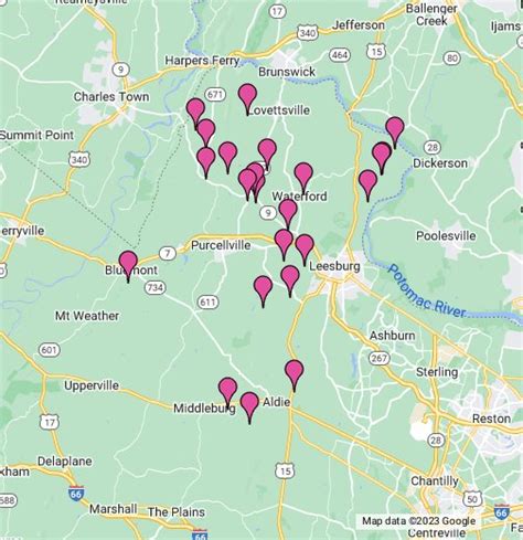 Loudoun County Wineries Map Hiking In Map