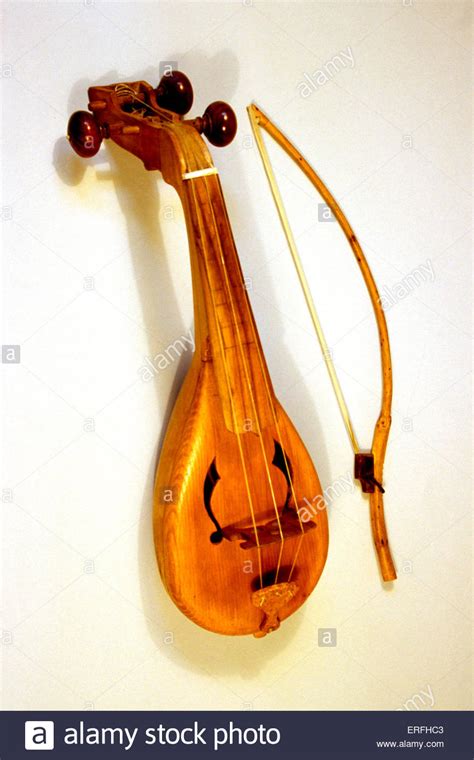 Rebec Medieval Bowed String Musical Instrument Stock