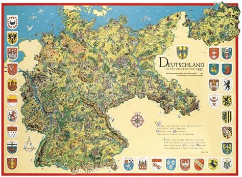 Übersichtskarte des riesengebirge (brockhaus, 1910). Schmuckkarte „Deutschland in den Grenzen von 1937" - Balmung