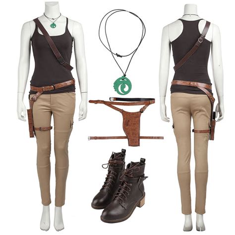 lara croft rise of the tomb raider us seller adult costume cosplay halloween completeoutfit