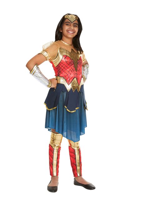 Dc Comics Super Hero Wonder Woman Kids Halloween Costume Removable