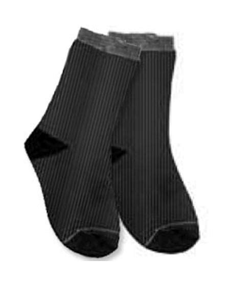 Mens Socks With Snaps Black Grey Pinstripe 1 Pair