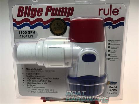 NEW MODEL Rule Electric Bilge Pump 1100 GPM RULE