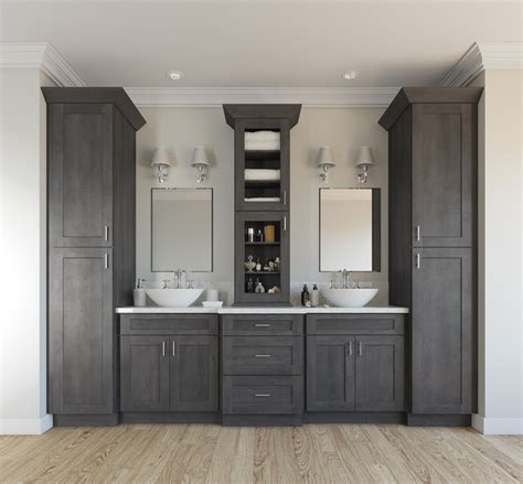 Natural Grey Shaker Ready To Assemble Bathroom Vanities And Cabinets