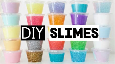 You can make slime at your home with simple and household ingredients. MAKING 25 AMAZING DIY SLIMES - Four EASY Slime Recipes! - YouTube | Diy slime recipe, Easy slime