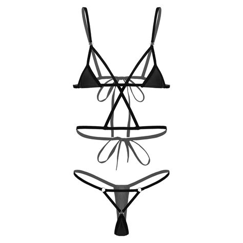 Sexy Lingerie Erotic Swimwear Suit O Ring Connected Bikini Swimsuit