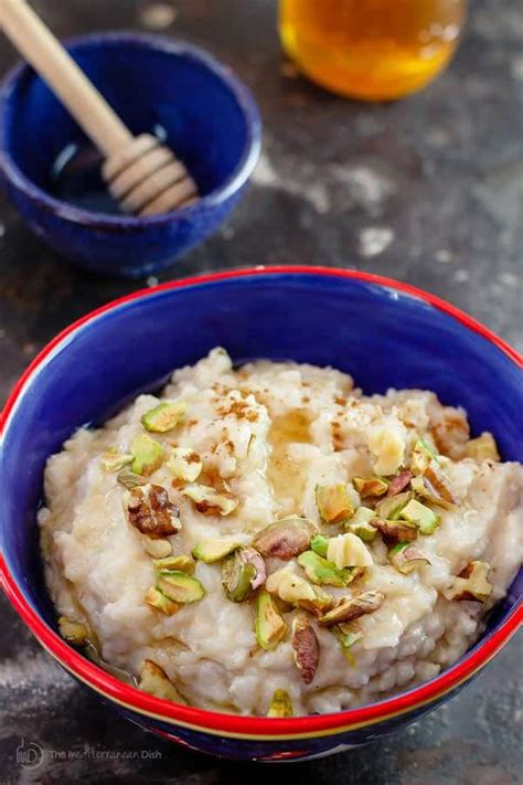 Place 2 cups rice in a rice maker (or pot), add 4 cups water, or enough water to just cover the rice with no grains sticking out. Easy Middle Eastern Rice Pudding | The Mediterranean Dish