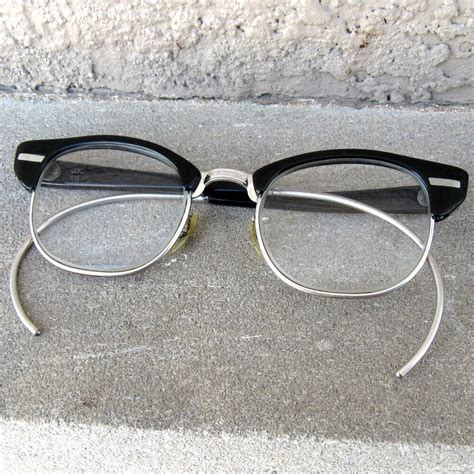 vintage black browline glasses by universal