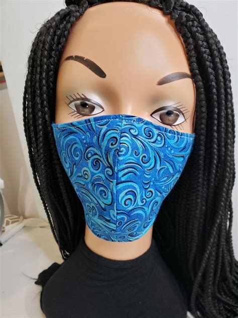 Fashion Face Mask Milissa Blue Design Co