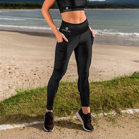 Sexy Womens Pocket Gym Leggings Black Fitness Leggings With Pockets