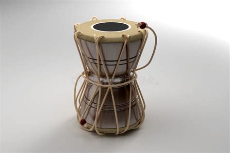 Shiva S Damru Damaru Indian Music Instrument On White Background 3d