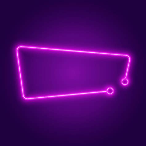 Premium Vector Futuristic Neon Frame Border Purple Neon Glowing