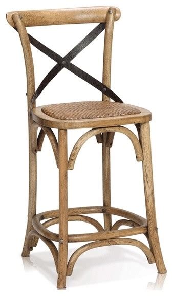 Shop items you love at overstock, with free shipping on everything* and easy returns. Oak Wood Counter Stool With Cross Iron Back - Rustic - Bar ...