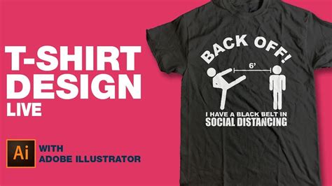 t shirt design in illustrator live youtube