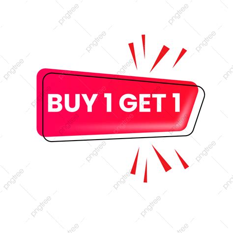 Buy 1 Get Vector Png Images Buy 1 Get Ribbon Shop Promotion Ribbon